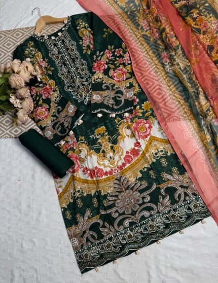 Readymade Graceful Floral Pakistani Set